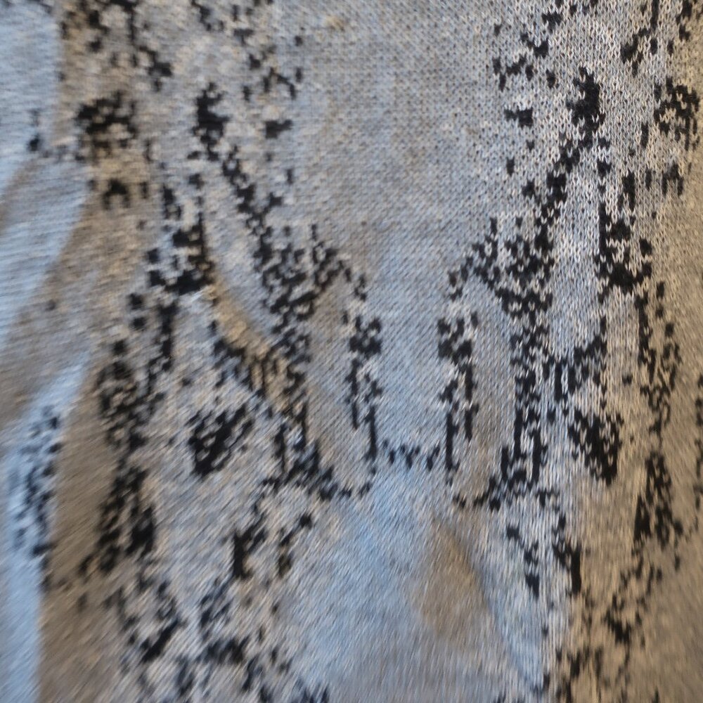 Womens Monrow Gray Black Cotton Python Print Swea… - image 5